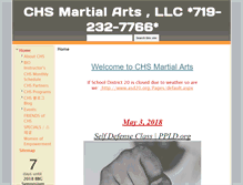 Tablet Screenshot of chsmartialarts.org